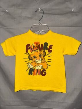 Disney The Lion King Boys Simba Future King Yellow T-shirt, Size XXS